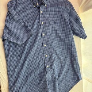 Ralph Lauren Navy Checkered Men's Shirt